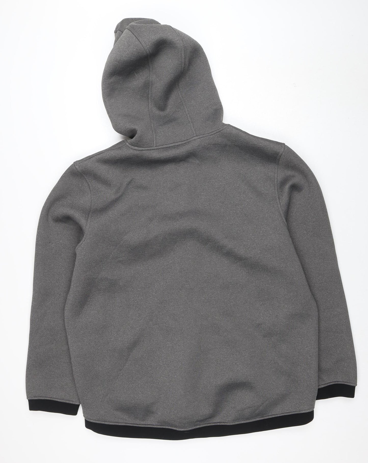 Workout Men's Grey 2XL Full Zip Heavyweight Hooded Sweatshirt