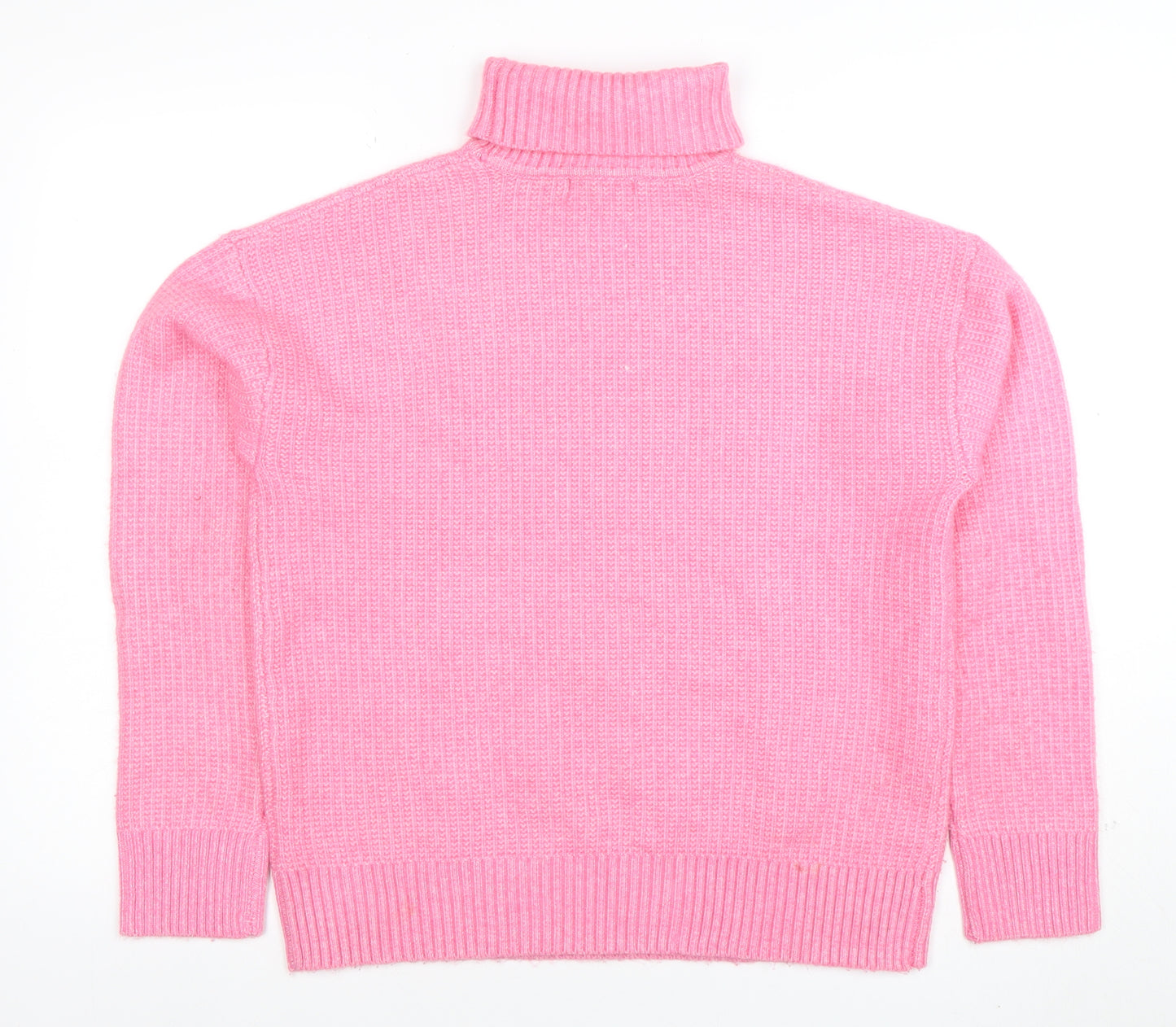 Marks and Spencer Womens Pink Roll Neck Knit Jumper Size M