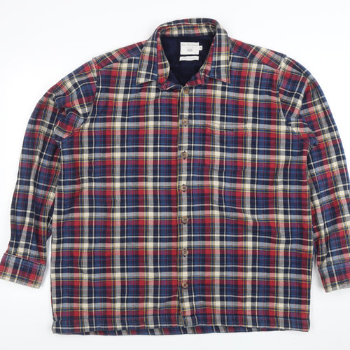 Bar Harbour Men’s Multicoloured Checked Flannel Lined XL Jacket