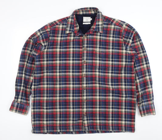 Bar Harbour Men’s Multicoloured Checked Flannel Lined XL Jacket