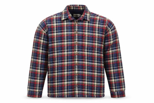 Front view of Bar Harbour Men’s Multicoloured Checked Flannel Lined XL Jacket