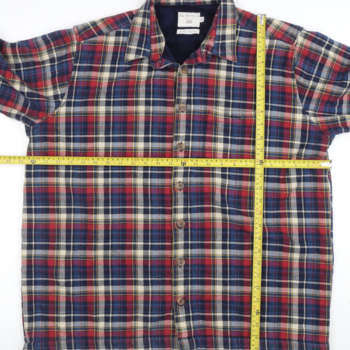 Bar Harbour Men’s Multicoloured Checked Flannel Lined XL Jacket