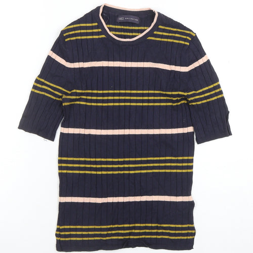 Marks and Spencer Women’s Navy Striped Knit T-Shirt Size 8