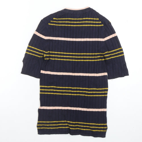 Marks and Spencer Women’s Navy Striped Knit T-Shirt Size 8