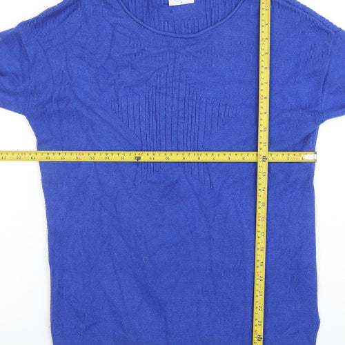 FOIL Women Blue M Pullover Jumper with Star Detail