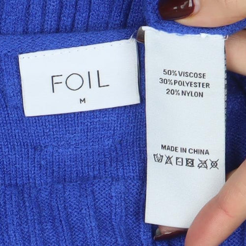 FOIL Women Blue M Pullover Jumper with Star Detail