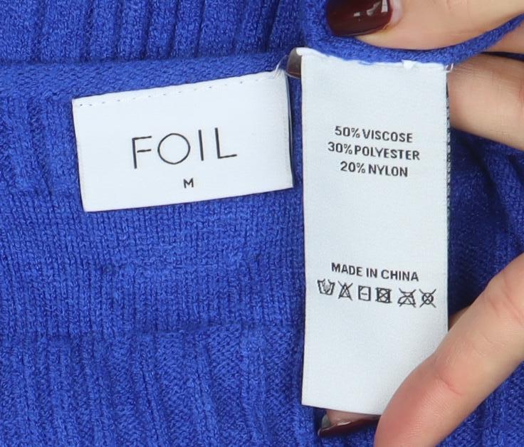 FOIL Women Blue M Pullover Jumper with Star Detail