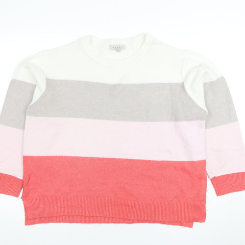 Nutmeg Women’s Multicoloured Striped Crew Neck Pullover Jumper Size 18