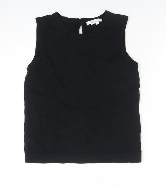 Boden Women's Black Sleeveless Cotton Stretch Tank Top S