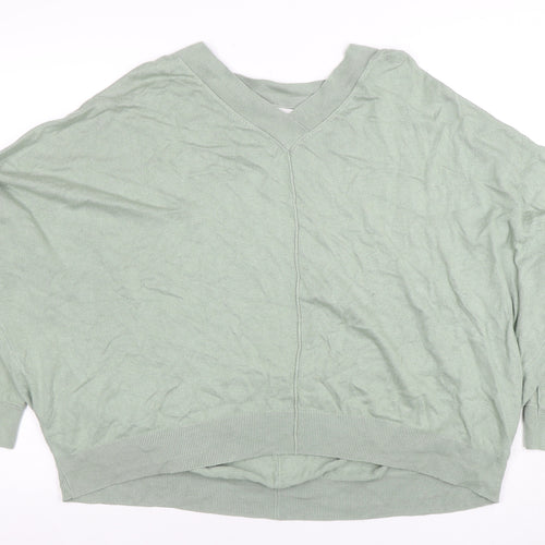 Next Women’s Green V-Neck Batwing Knit Top Size 14