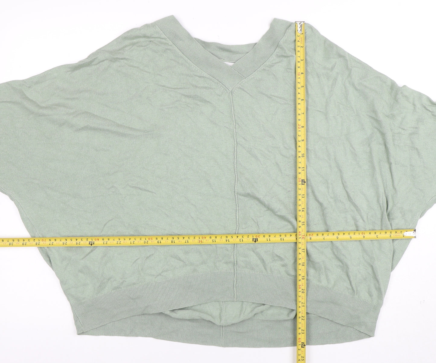 Next Women’s Green V-Neck Batwing Knit Top Size 14