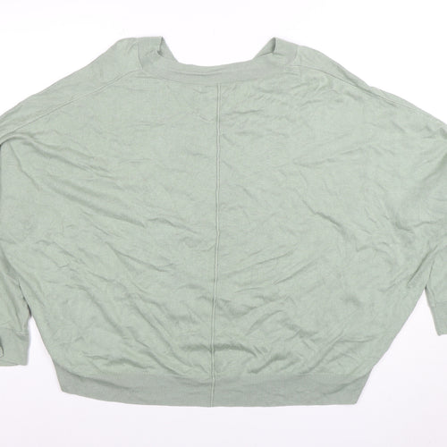 Next Women’s Green V-Neck Batwing Knit Top Size 14