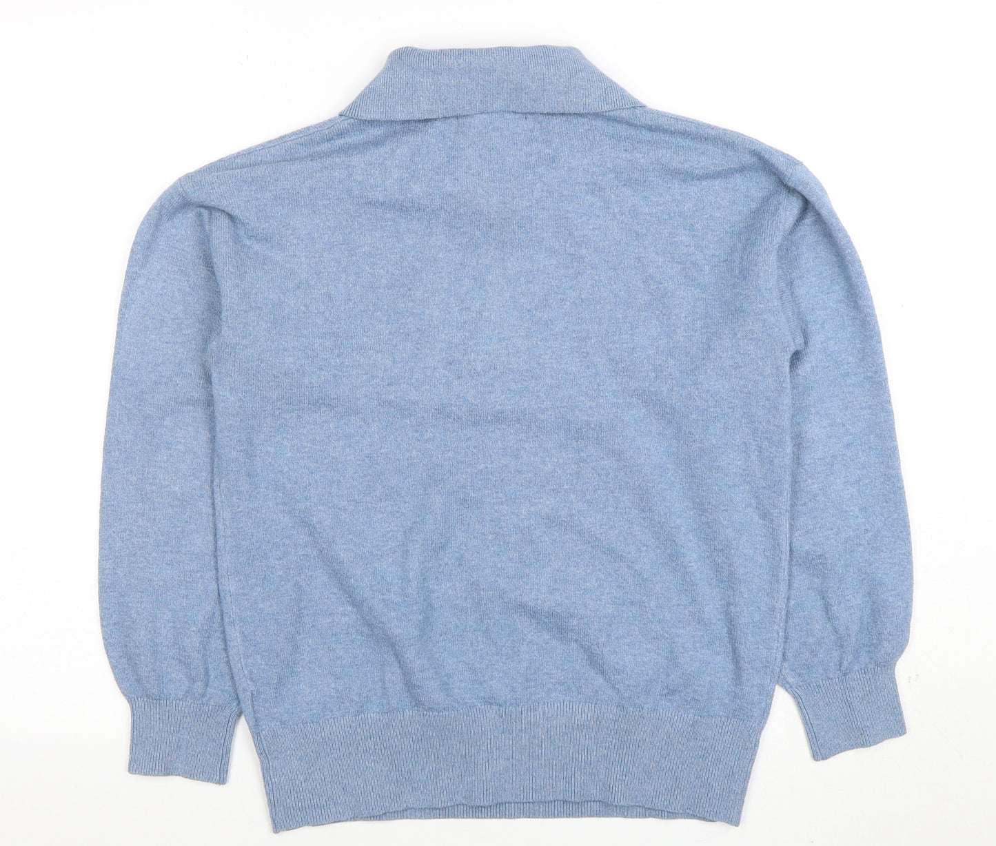 Marks and Spencer Womens Blue Collared Pullover Jumper Size S
