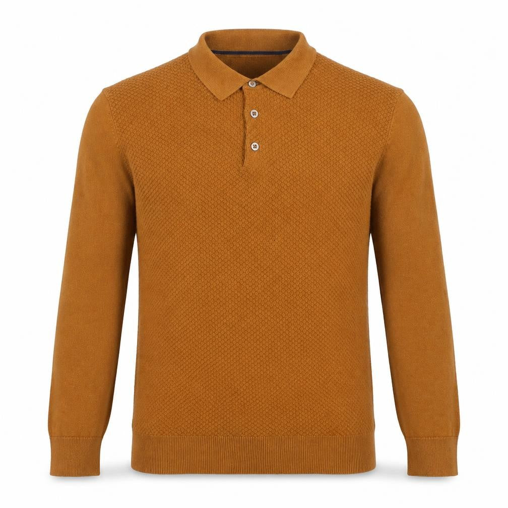 Next Men's Brown Collared Long Sleeve Pullover Jumper M