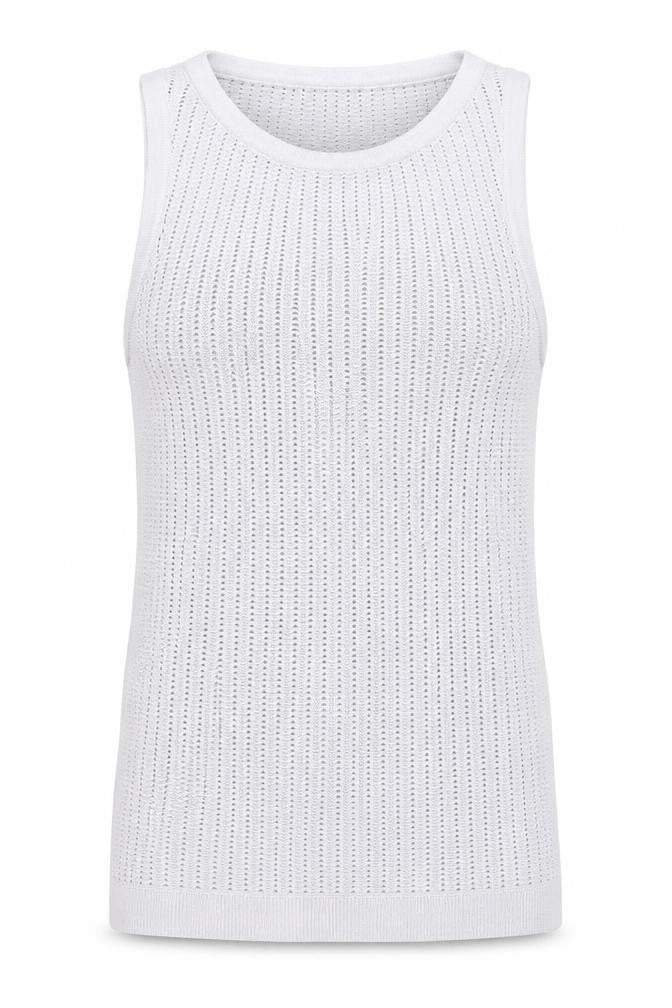 ZARA Women Grey Knit Tank Top S Sleeveless Viscose Blend