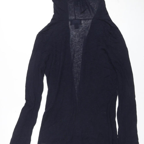 Cynthia Rowley Women's Navy Hooded Linen Blend Cardigan XS