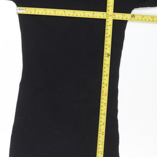 Next Women’s Black Roll Neck Bodycon Knit Dress Size 8