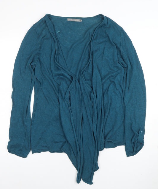 Next Women’s Blue Long Sleeve Open Knit Cotton Cardigan Size 16