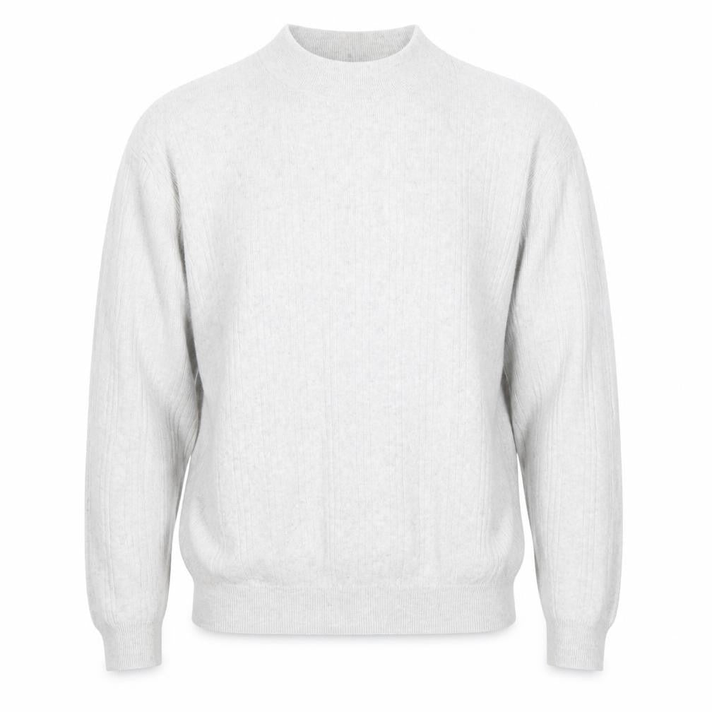 Front view of Next Men's Grey Cotton Cashmere XL Crew Neck Jumper
