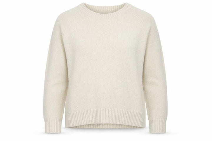 Uniqlo Women Ivory Wool Blend Crew Neck Pullover Jumper XL