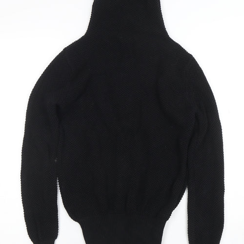 SELECTION Womens Black High Neck Button Knit Cardigan XL