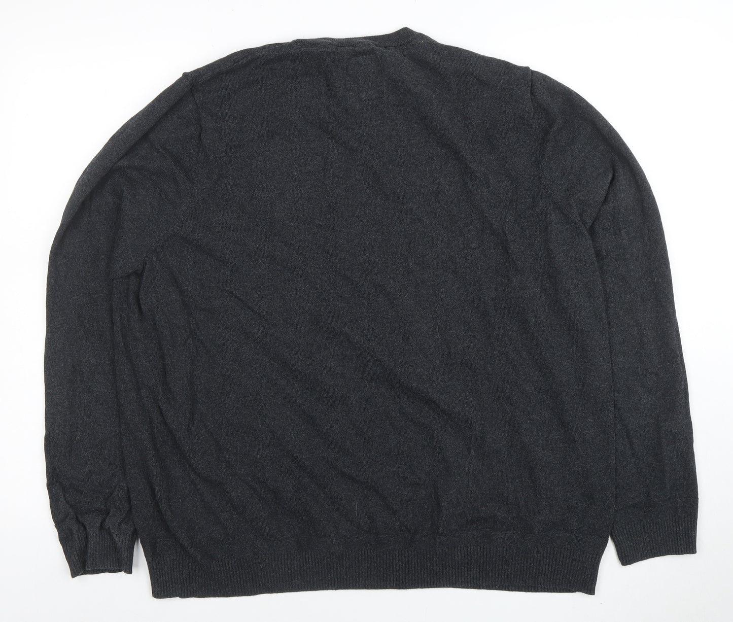 Fat Face Men's Grey 2XL Crew Neck Cotton Wool Pullover Jumper