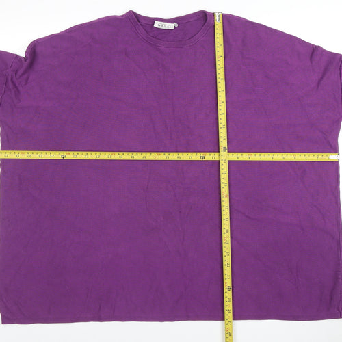 Masai Womens Purple Tunic Blouse XL Cotton Blend Relaxed Fit