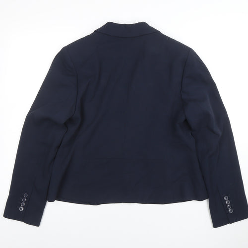 Marks and Spencer Women Navy Blue Size 14 Classic Blazer Jacket