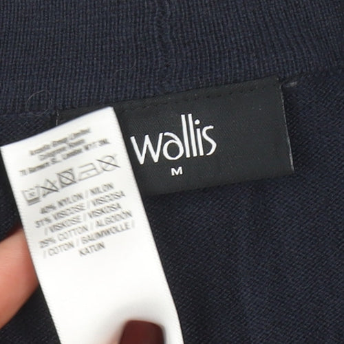 Wallis Women’s Blue Long Sleeve Button Detail Cardigan M