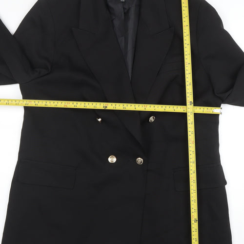 Friends Like These Women Black Size 18 Double-Breasted Blazer