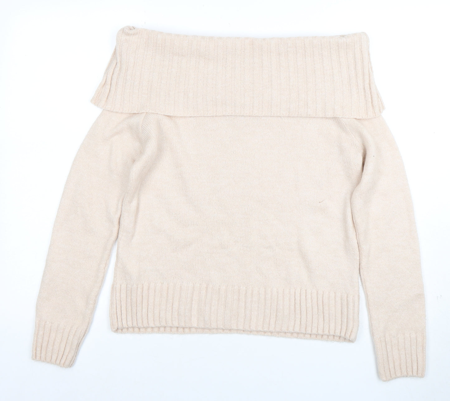 Friends Like These Women Beige Off Shoulder Knit Jumper Size 10