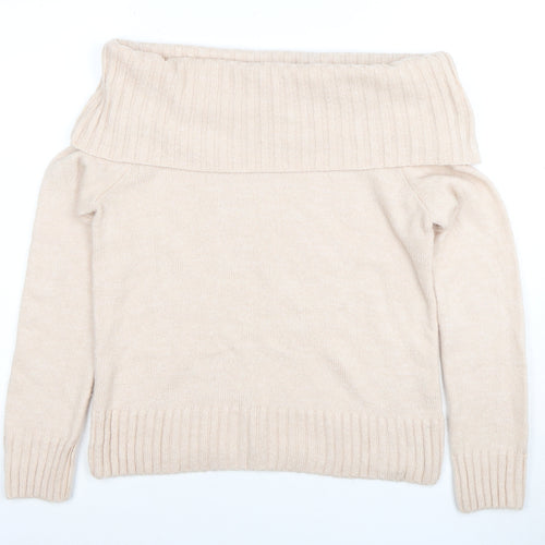Friends Like These Women Beige Off Shoulder Knit Jumper Size 10