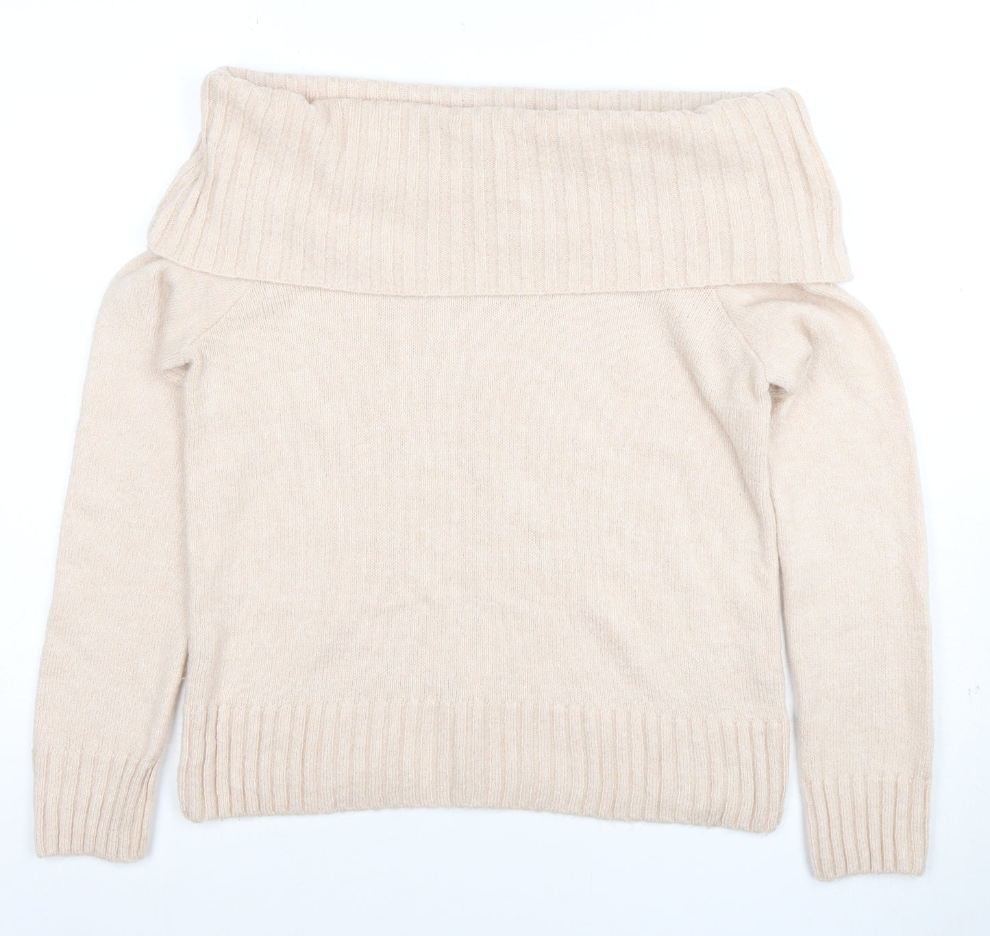 Friends Like These Women Beige Off Shoulder Knit Jumper Size 10