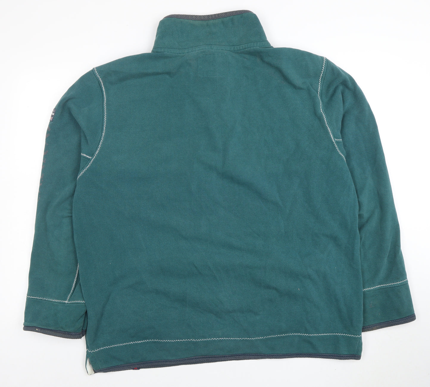 Joe Browns Men's Green 1/4 Zip Quilted Cotton Sweatshirt M