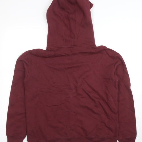 Champion Men’s Red Pullover Hoodie Medium Logo Cotton Sweatshirt