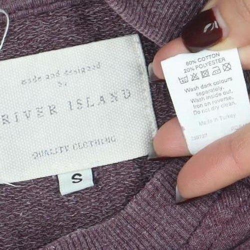 River Island Men's Purple LA Graphic Sweatshirt Size S