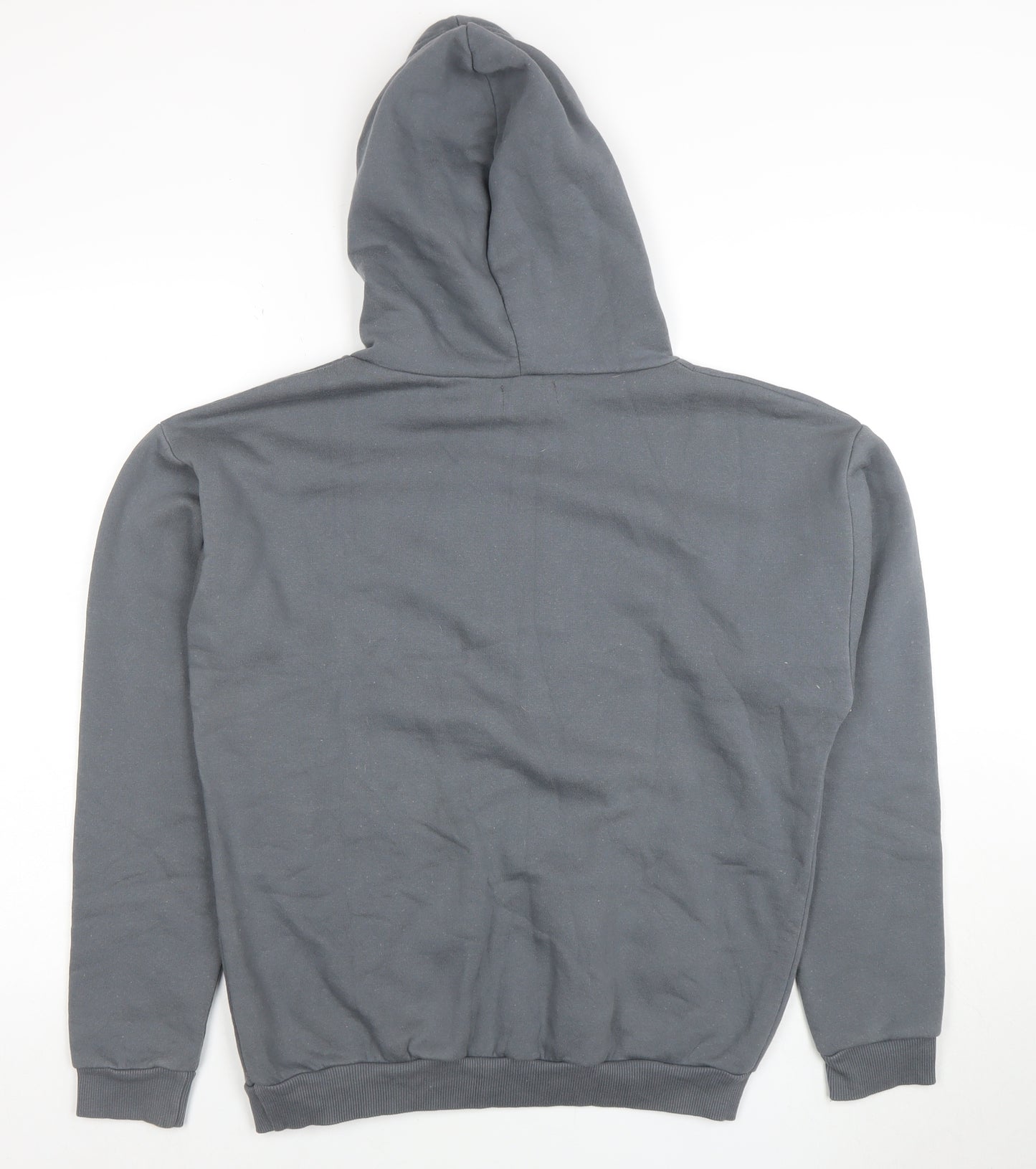 PrettyLittleThing Unisex Grey Pullover Hoodie Size XS Fleece Logo