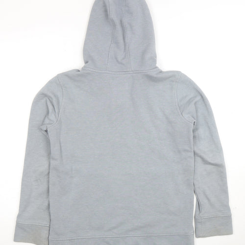 Under Armour Boys Grey 1/2 Zip Hoodie Cotton Blend YLG