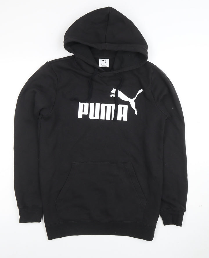 Puma Men's Black XS Pullover Hoodie with Logo Graphic