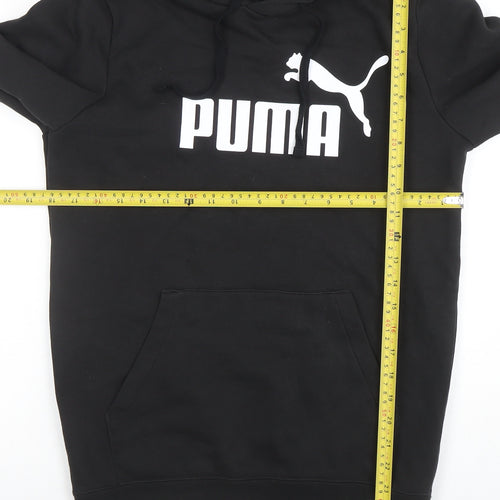 Puma Men's Black XS Pullover Hoodie with Logo Graphic