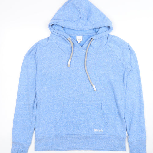 Bench Men's Blue Pullover Hoodie L Regular Cotton Blend