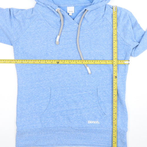 Bench Men's Blue Pullover Hoodie L Regular Cotton Blend