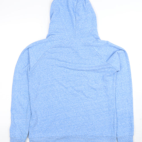 Bench Men's Blue Pullover Hoodie L Regular Cotton Blend