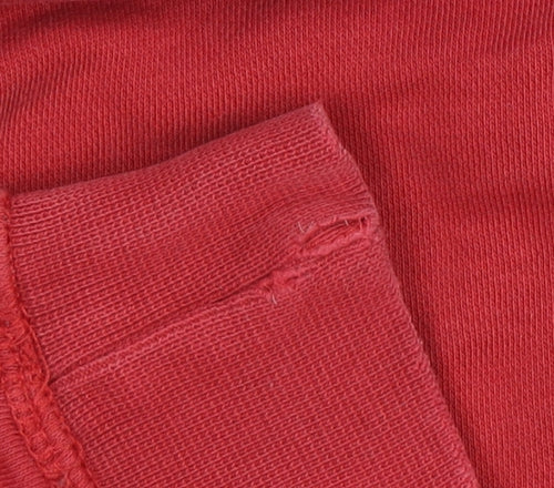 GAP x Disney Boys Red Pullover Hoodie Small Mickey Mouse Logo Cotton Blend