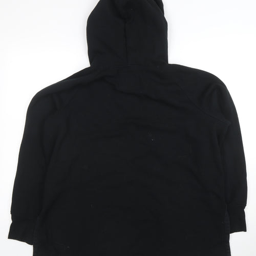 JACHS Girlfriend Women Black Pullover Hoodie L Cotton Blend Fleece