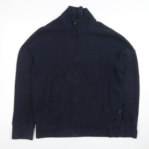 Ben Sherman Men's Blue Full Zip Cotton Sweatshirt Size M