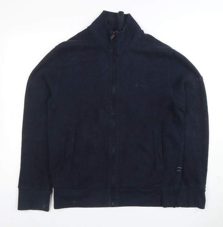Ben Sherman Men's Blue Full Zip Cotton Sweatshirt Size M