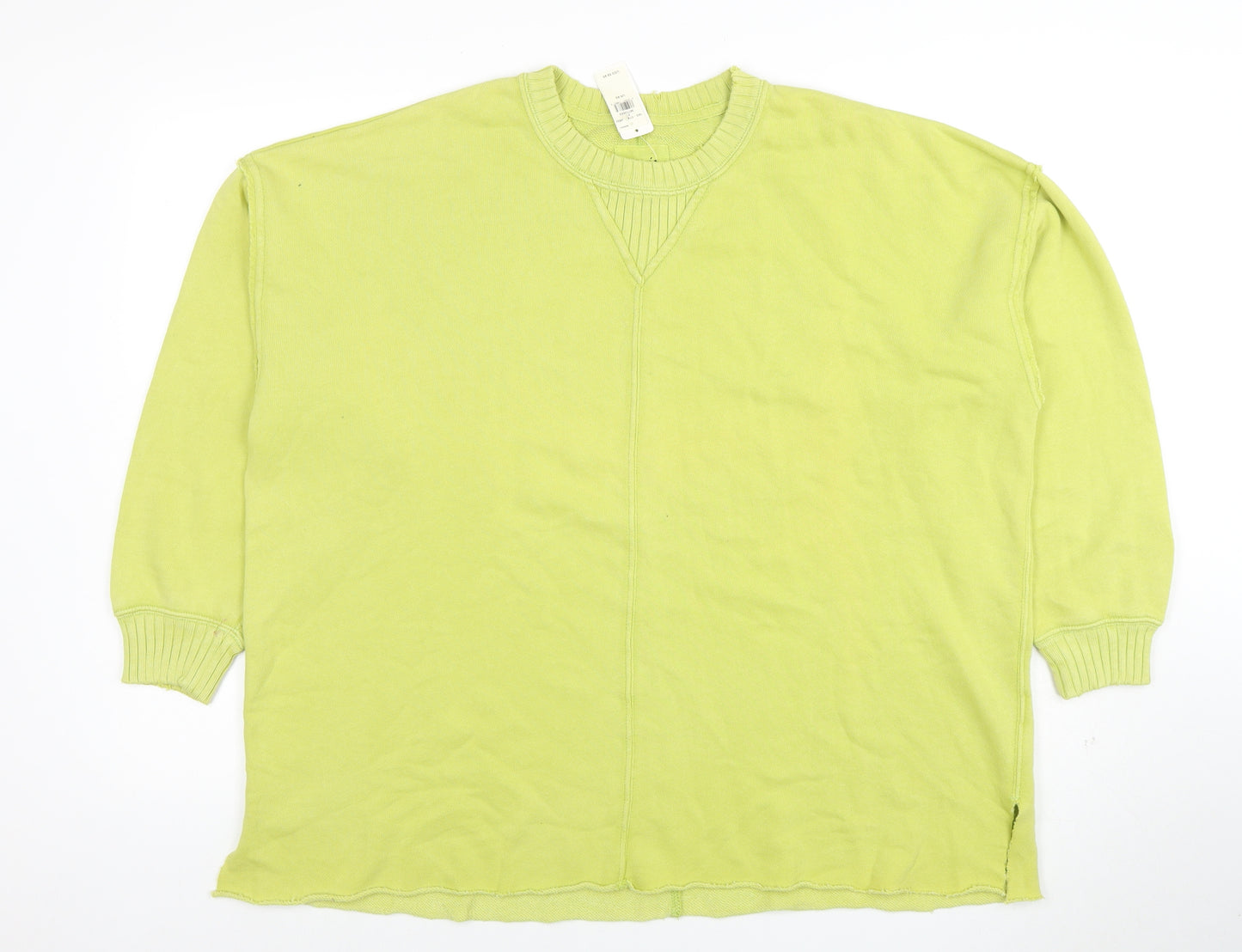 Aerie Womens Green XS Pullover Sweatshirt Crew Neck Graphic Print Cotton