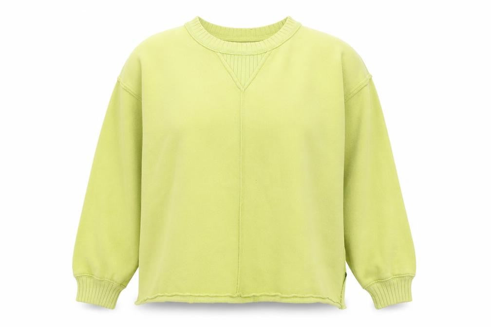 Aerie Womens Green XS Pullover Sweatshirt Crew Neck Graphic Print Cotton