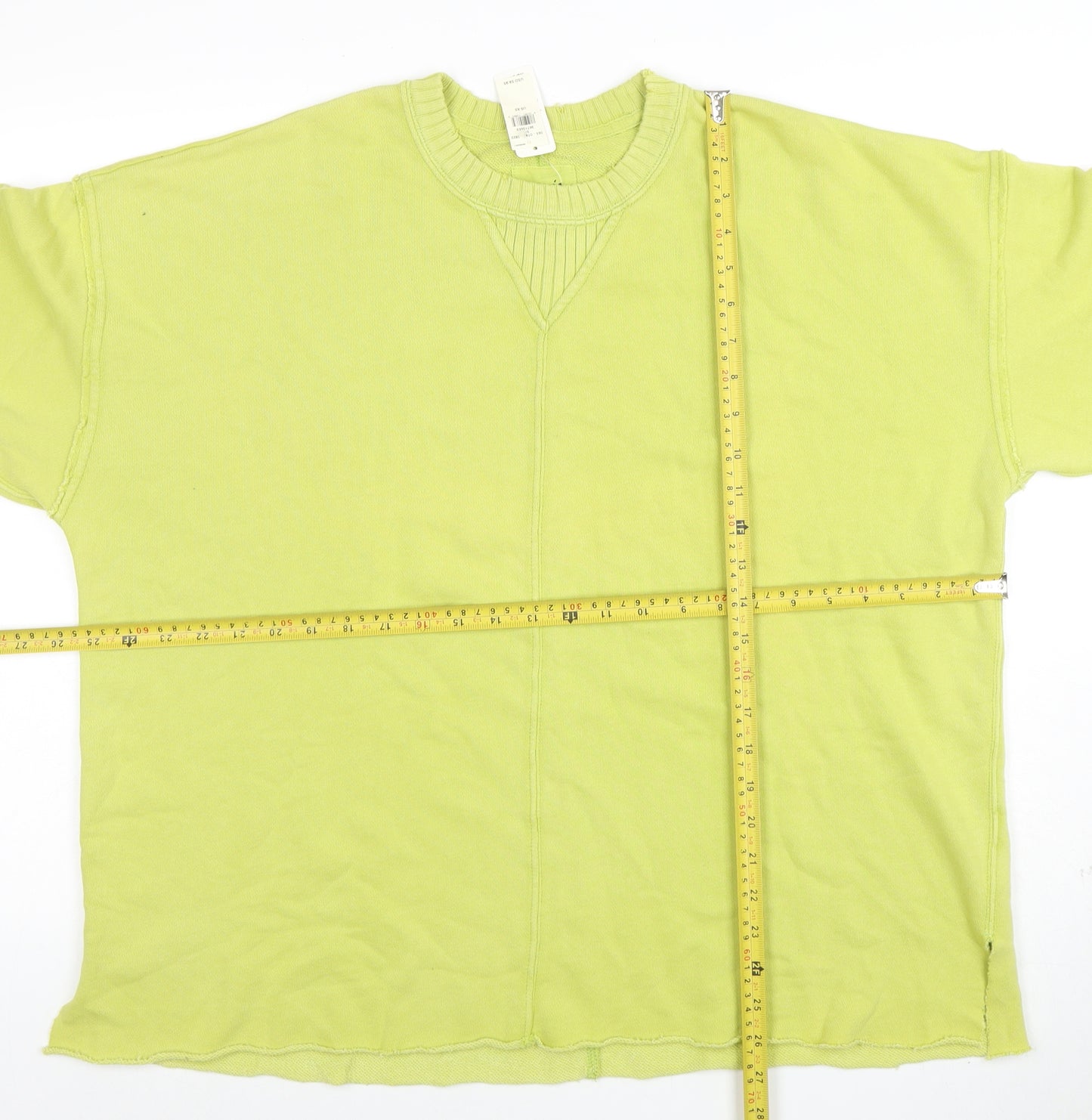 Aerie Womens Green XS Pullover Sweatshirt Crew Neck Graphic Print Cotton